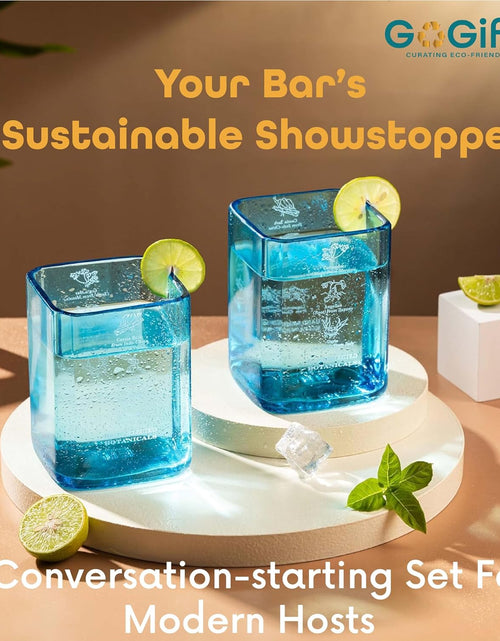 Load image into Gallery viewer, Handmade Upcycled Bombay Sapphire Gin Glasses
