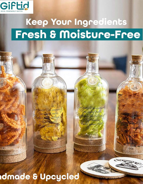 Load image into Gallery viewer, Upcycled Vodka Storage Jars Set of 2 – Handmade Glass Canisters
