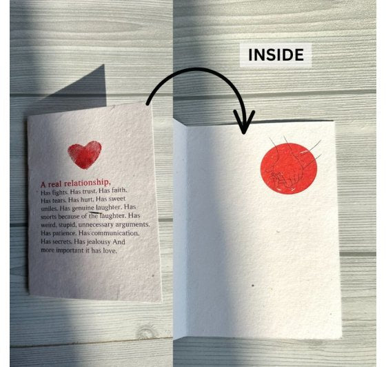 Seed Paper Set of 4 Plantable Love You Greeting Cards - Bio-Degradable 