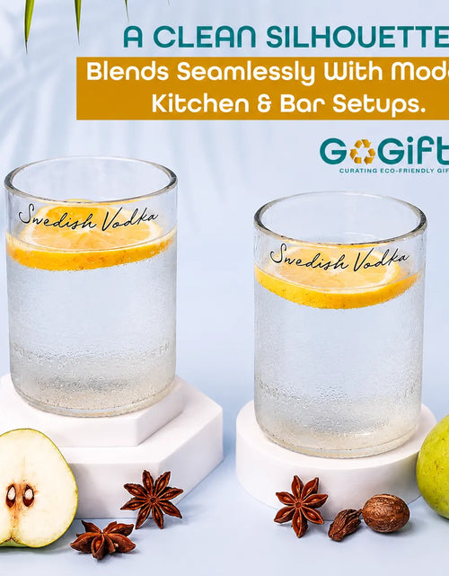 Load image into Gallery viewer, Absolut Vodka Glasses Set  – Handmade Upcycled Cocktail Glassware
