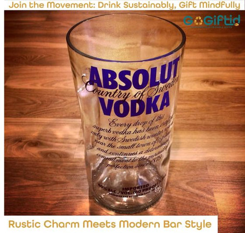 Load image into Gallery viewer, Absolut Glasses Set of 3 – Handmade Upcycled Cocktail Glassware
