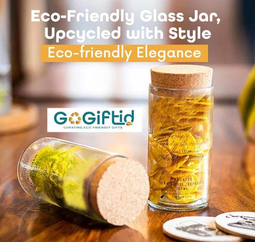 Load image into Gallery viewer, Absolut Storage Jars Set of 2 – Handmade Upcycled Glass Canisters
