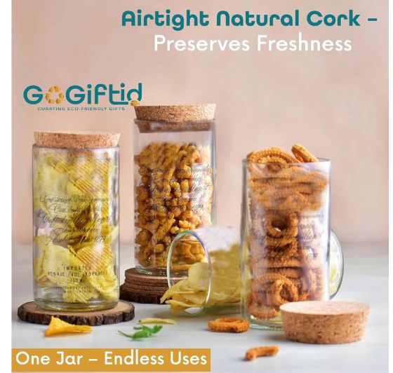 Absolut Storage Jars Set of 2 – Handmade Upcycled Glass Canisters