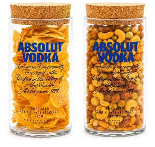 Load image into Gallery viewer, Absolut Storage Jars Set of 2 – Handmade Upcycled Glass Canisters

