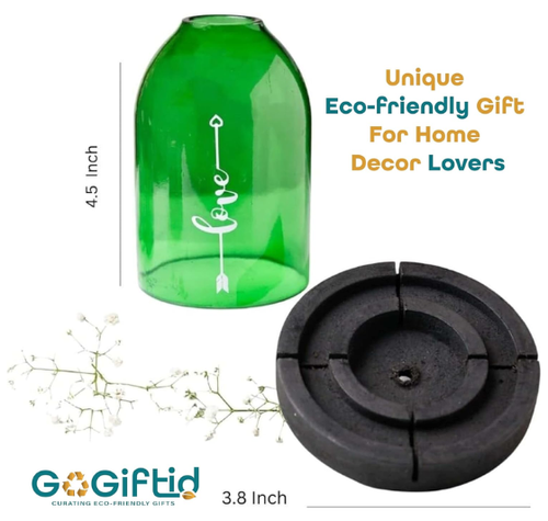 Load image into Gallery viewer, Believe Tealight Candle Holder – Handmade Recycled Glass Candle Holder with Wooden Base
