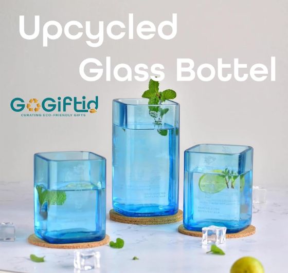 Bombay Sapphire Gin Glasses Set of 3 – Handmade Upcycled Drinkware
