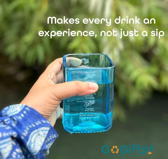 Bombay Sapphire Gin Glasses Set of 3 – Handmade Upcycled Drinkware