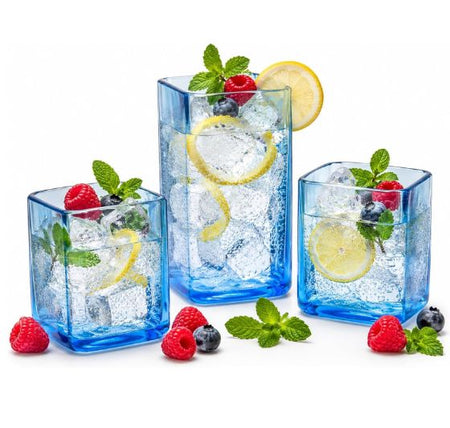 Bombay Sapphire Gin Glasses Set of 3 – Handmade Upcycled Drinkware