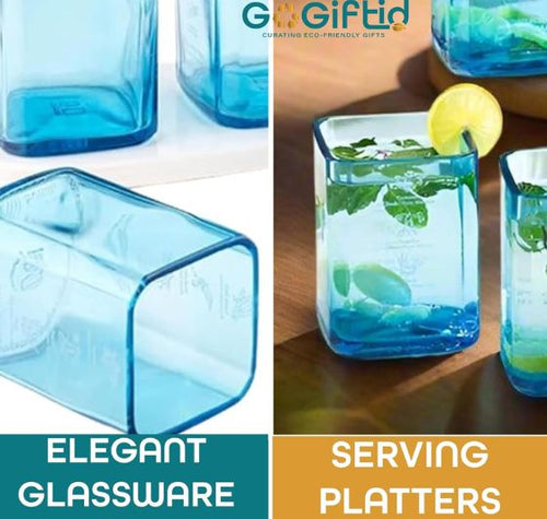 Load image into Gallery viewer, Bombay Sapphire Gin Glasses Set of 3 – Handmade Upcycled Drinkware
