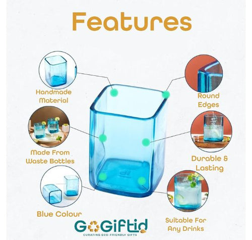 Load image into Gallery viewer, Bombay Sapphire Gin Glasses Set of 3 – Handmade Upcycled Drinkware
