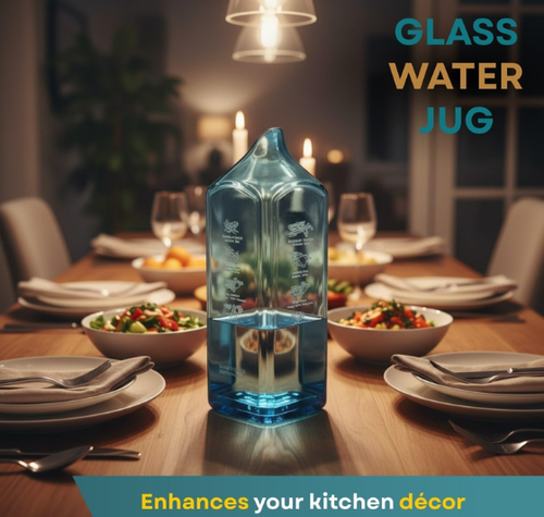 Load image into Gallery viewer, Bombay Sapphire Upcycled Glass Water Jug
