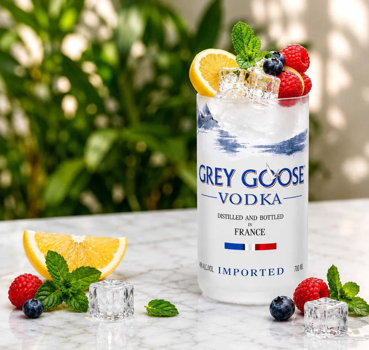 Grey Goose Vodka Glasses – Handmade Upcycled Cocktail Glassware (Pack of 1 Glass)