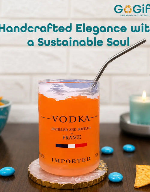 Load image into Gallery viewer, Grey Goose Vodka Glasses – Handmade Upcycled Cocktail Glassware (Pack of 1 Glass)
