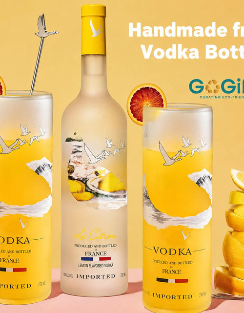 Load image into Gallery viewer, Upcycled Grey Goose Vodka Glass – Handmade Recycled Cocktail Glass
