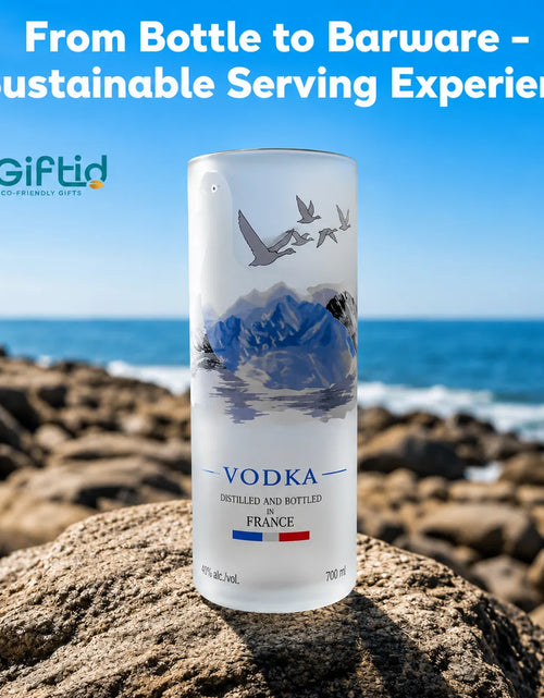 Load image into Gallery viewer, Upcycled Grey Goose Vodka Glass – Handmade Recycled Cocktail Glass
