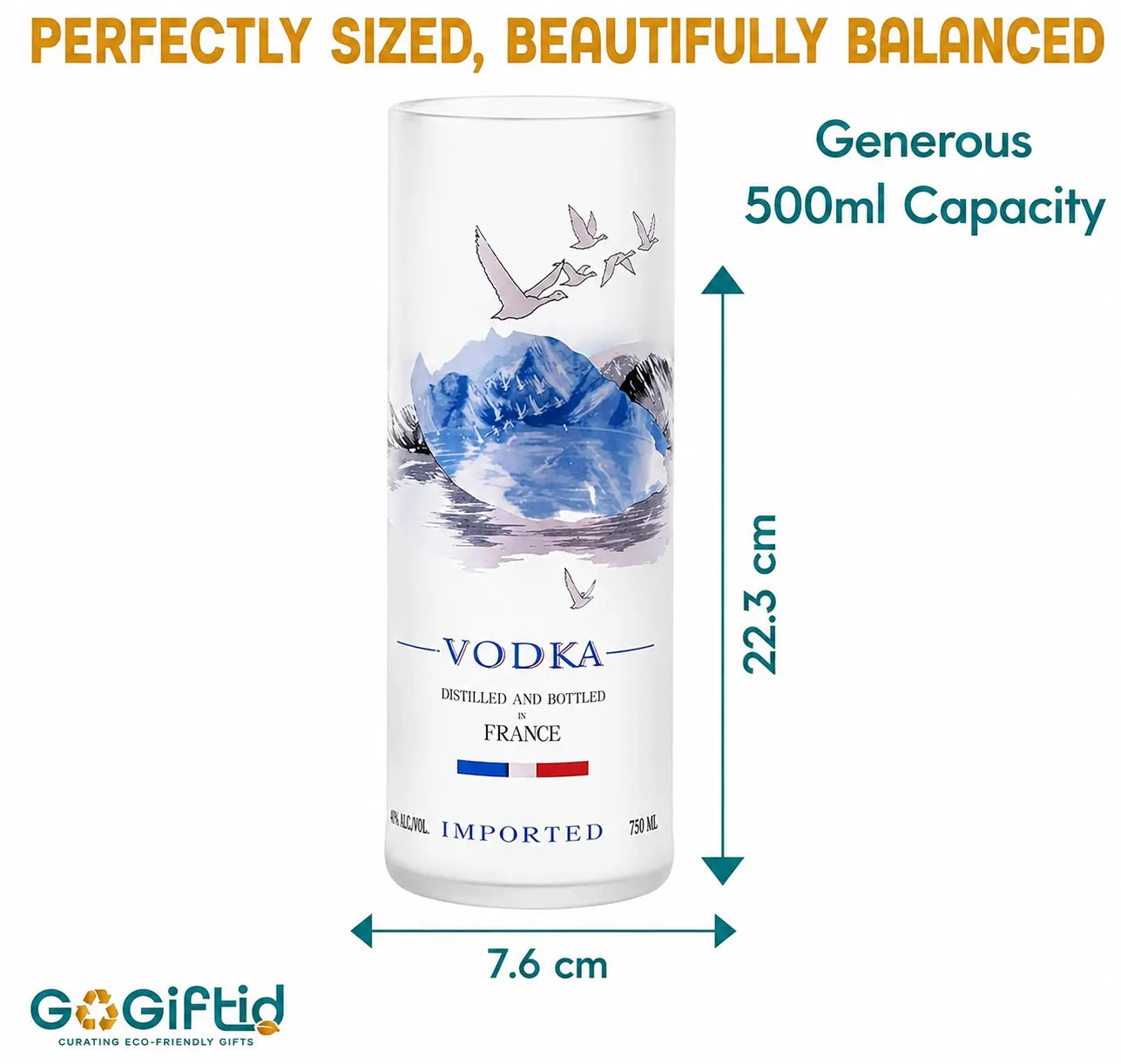 Upcycled Grey Goose Vodka Glass – Handmade Recycled Cocktail Glass