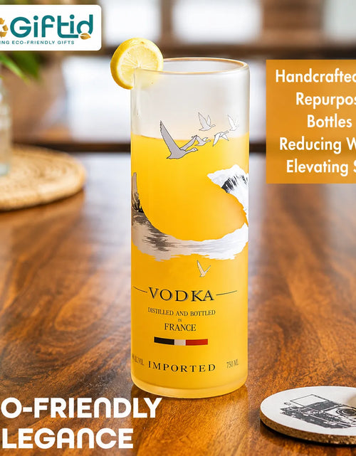 Load image into Gallery viewer, Upcycled Grey Goose Vodka Glass – Handmade Recycled Cocktail Glass
