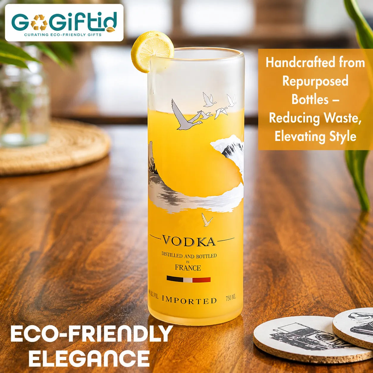 Upcycled Grey Goose Vodka Glass – Handmade Recycled Cocktail Glass