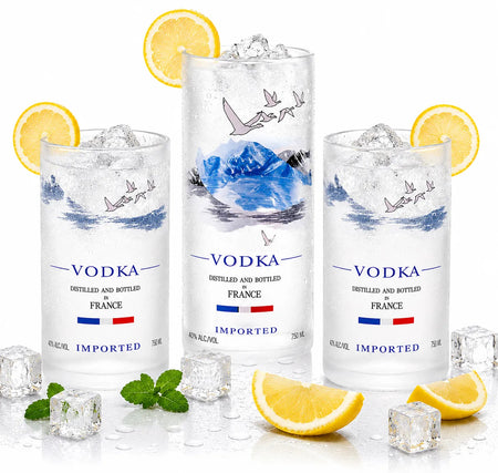 Grey Goose Glasses Set of 3 – Handmade Upcycled Cocktail Glassware