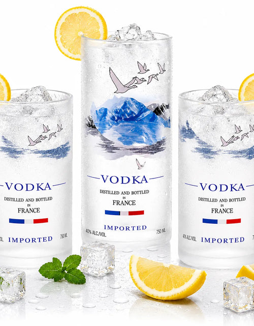 Load image into Gallery viewer, Grey Goose Glasses Set of 3 – Handmade Upcycled Cocktail Glassware

