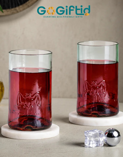 Load image into Gallery viewer, Bacardi Rum Glasses Set of 3 – Handmade Eco-Friendly Barware

