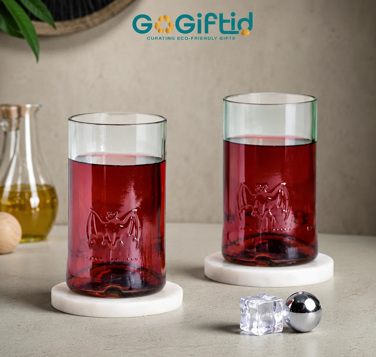 Bacardi Rum Glasses Set of 3 – Handmade Eco-Friendly Barware
