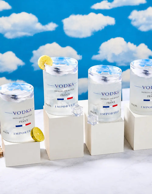 Load image into Gallery viewer, Grey Goose Glasses Set of 4 – Handmade Upcycled Cocktail Glassware
