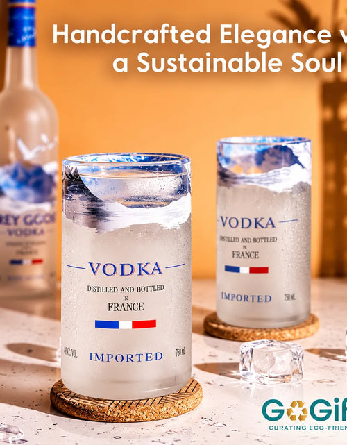 Load image into Gallery viewer, Imperfect Grey Goose Glasses – Upcycled Discounted Set of 2
