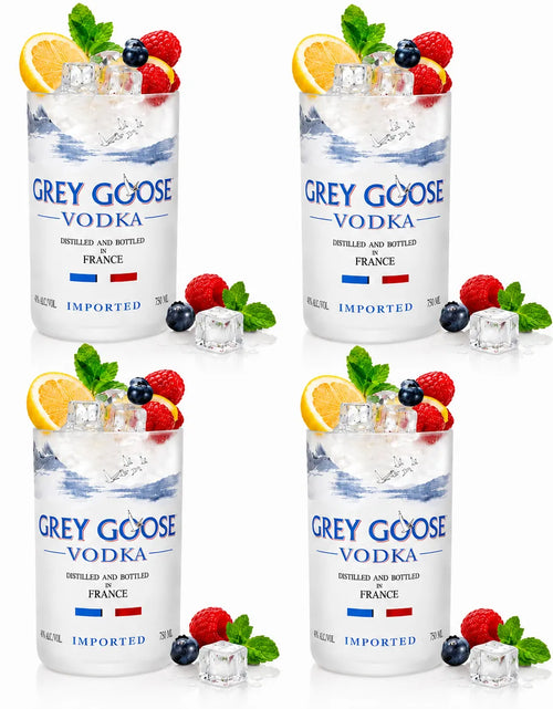 Load image into Gallery viewer, Grey Goose Glasses Set of 4 – Handmade Upcycled Cocktail Glassware
