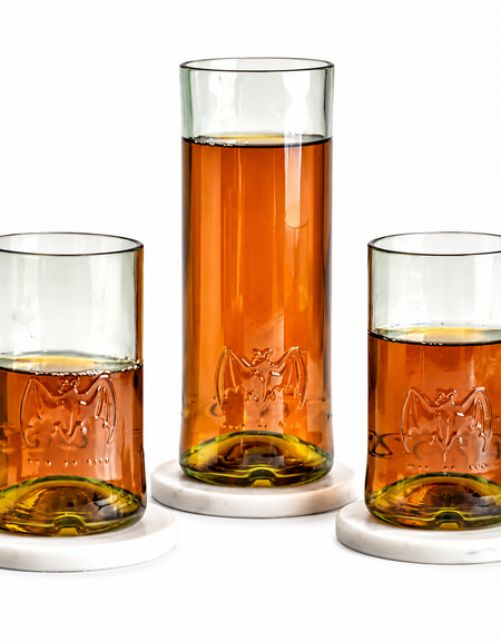 Bacardi Rum Glasses Set of 3 – Handmade Eco-Friendly Barware