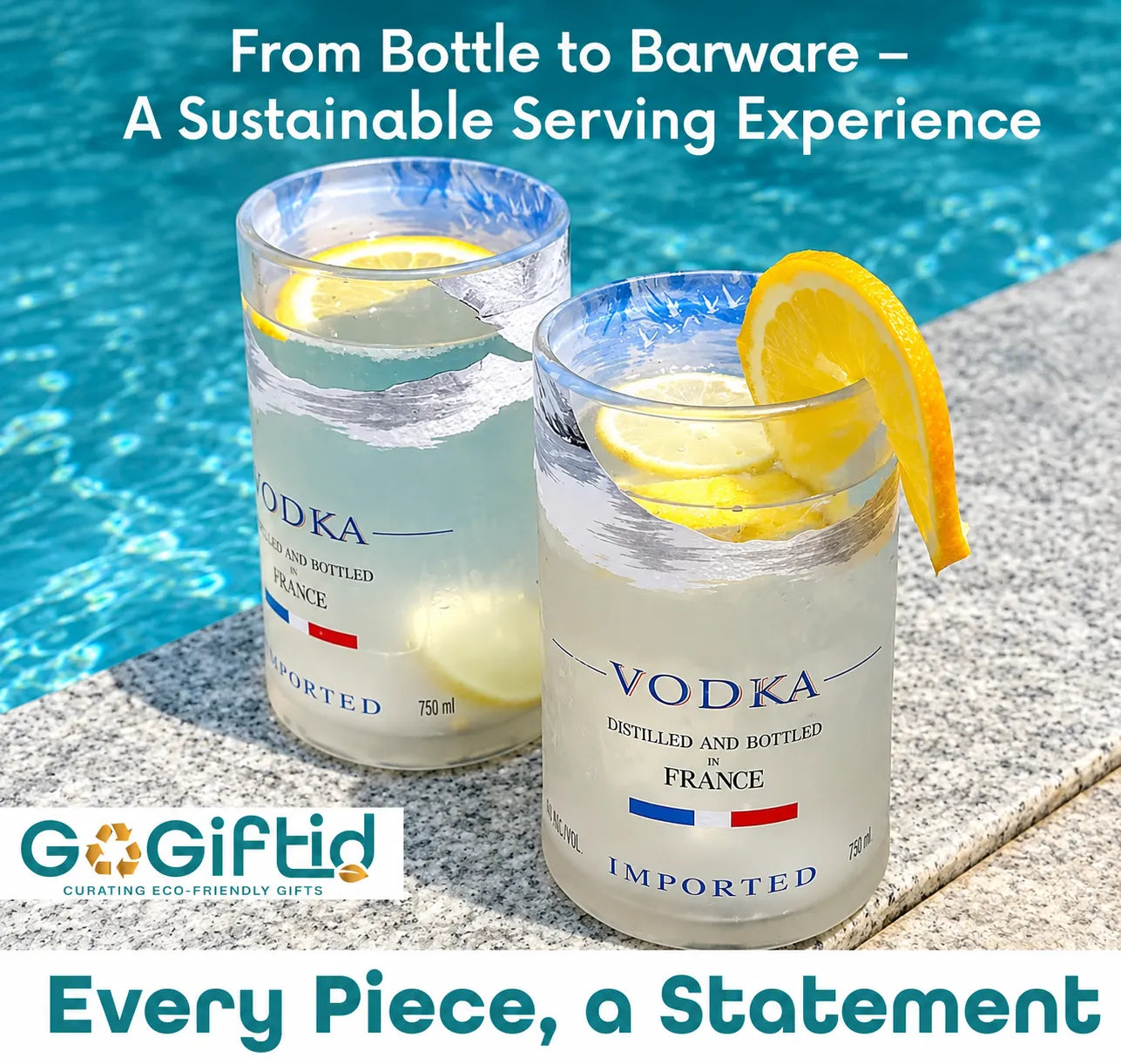 Imperfect Grey Goose Glasses – Upcycled Discounted Set of 2