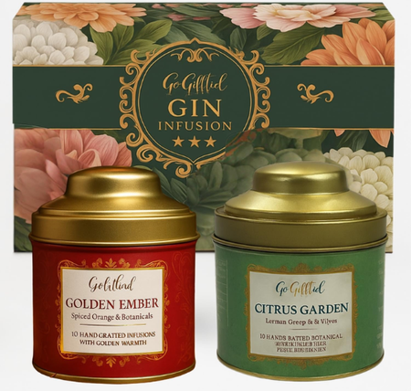 Botanical Gin Infusion Gift Box – Golden Ember & Citrus Garden DIY Gin Infusion Kit