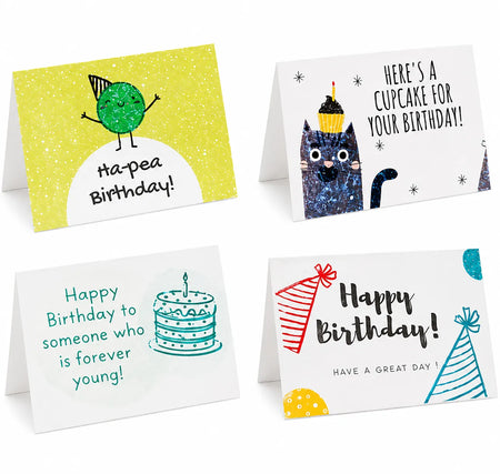 Plantable Birthday Cards – Eco Friendly Seed Paper Greeting Cards (Pack of 12 Multi Design)