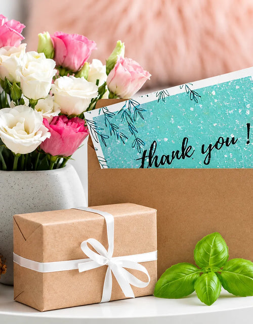 Load image into Gallery viewer, Plantable Thank You Cards With Envelopes – Eco Friendly Seed Paper Cards (Pack of 15)
