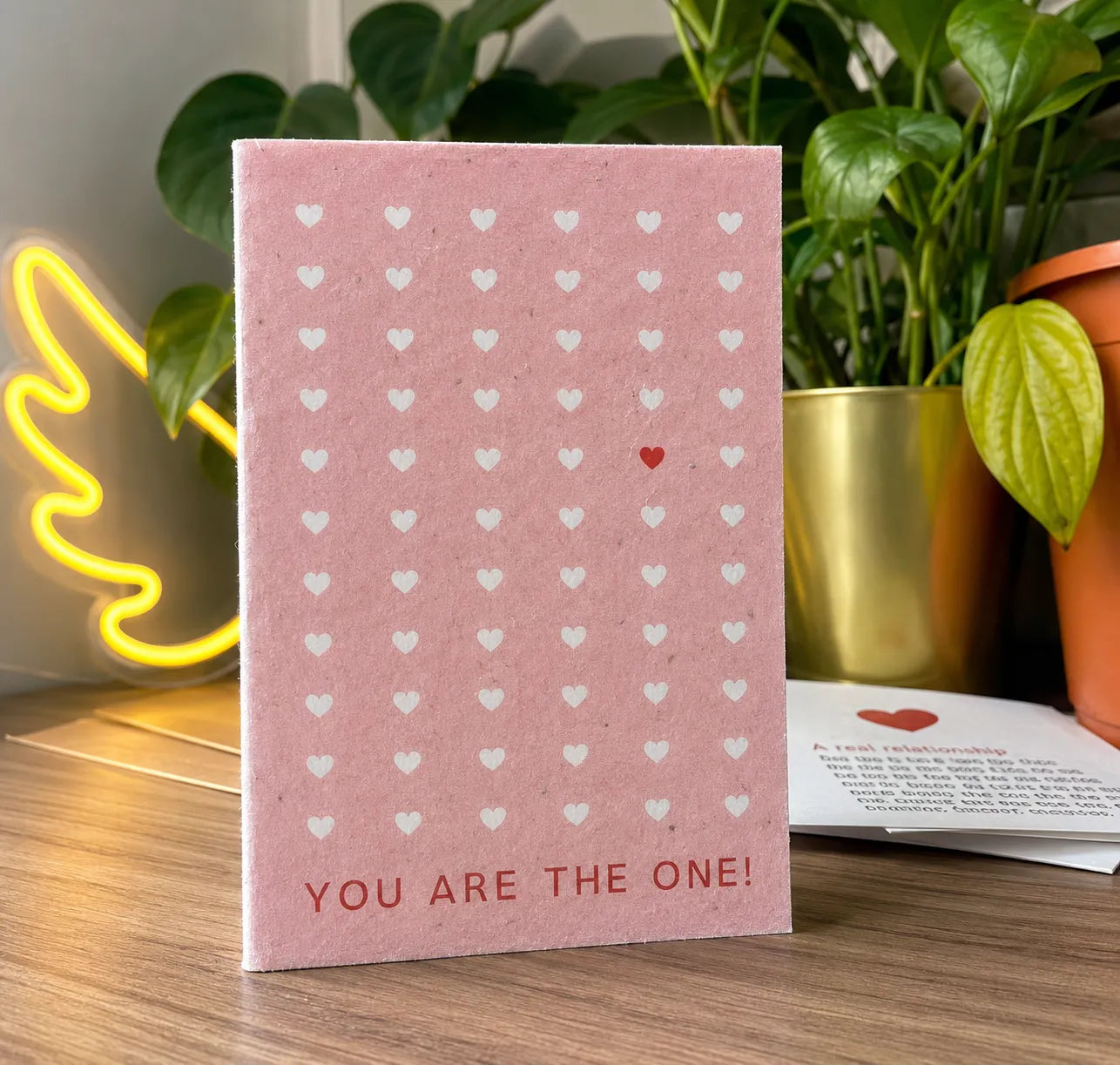 Seed Paper Set of 4 Plantable Love You Greeting Cards with Kraft Envelopes
