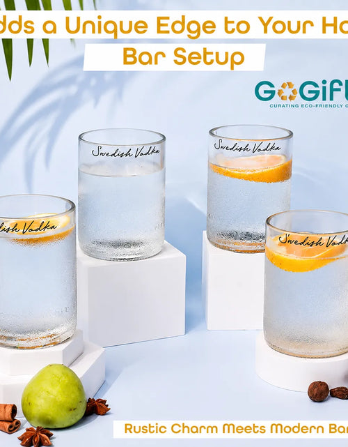 Load image into Gallery viewer, Absolut Vodka Glasses Set  – Handmade Upcycled Cocktail Glassware
