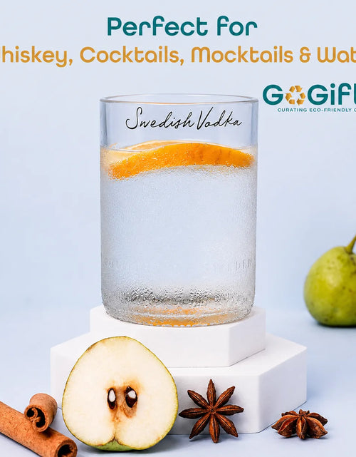 Load image into Gallery viewer, Absolut Vodka Glasses Set  – Handmade Upcycled Cocktail Glassware

