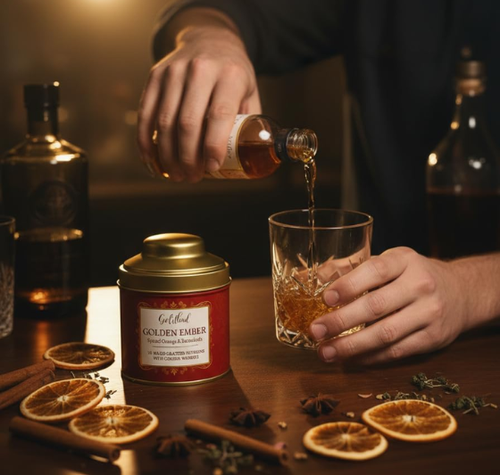 Load image into Gallery viewer, Golden Ember Gin Infusion Bags – Botanical Cocktail Infusion for Gin, Vodka &amp; Spirits

