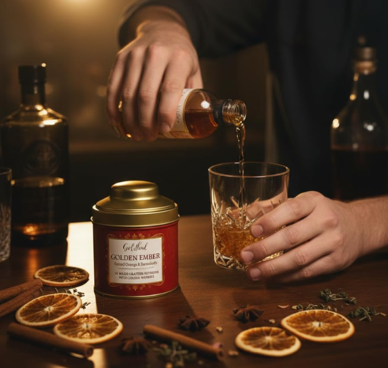 Golden Ember Gin Infusion Bags – Botanical Cocktail Infusion for Gin, Vodka & Spirits