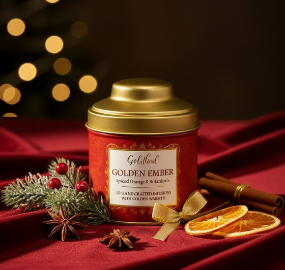 Golden Ember Gin Infusion Bags – Botanical Cocktail Infusion for Gin, Vodka & Spirits