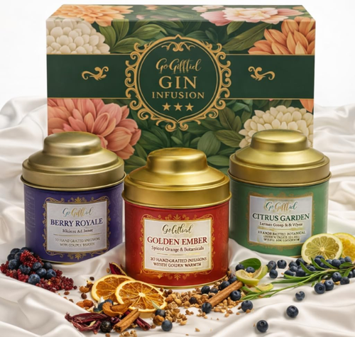 Load image into Gallery viewer, Golden Ember Gin Infusion Bags – Botanical Cocktail Infusion for Gin, Vodka &amp; Spirits
