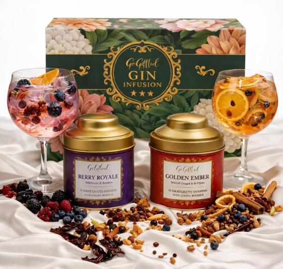 Botanical Gin Infusion Gift Set – Golden Ember & Berry Royale DIY Cocktail Infusion Kit