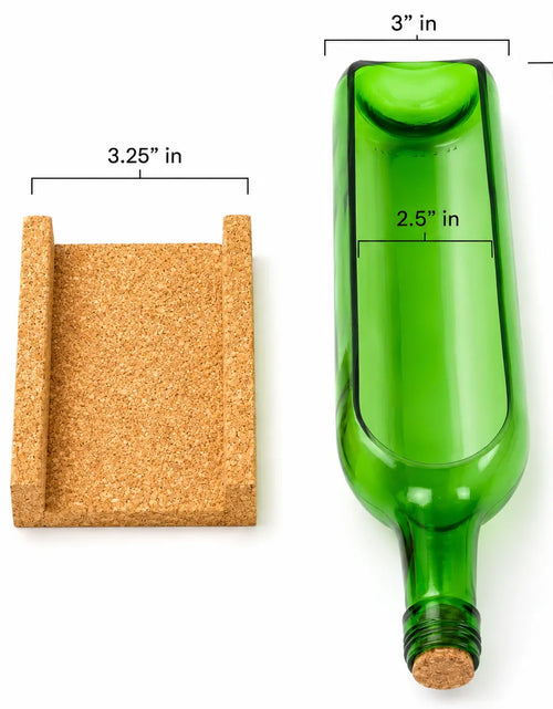 Load image into Gallery viewer, Handmade Recycled Bottle Platter &amp; Glass Set
