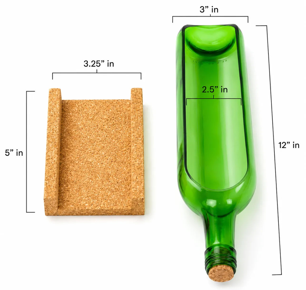 Handmade Recycled Bottle Platter & Glass Set