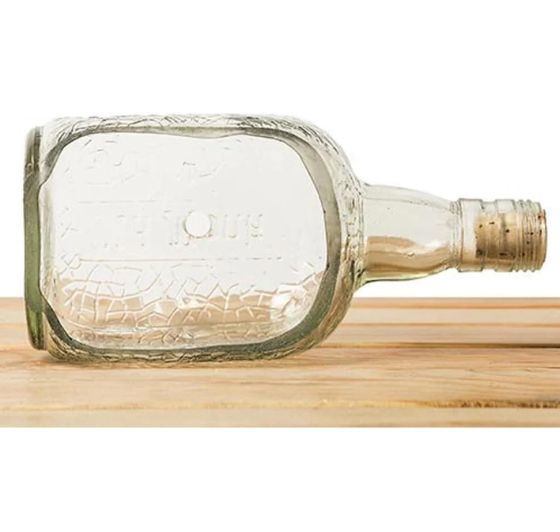 Upcycled Rum Bottle Planter – Handmade Glass Table Top Succulent Planter