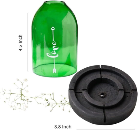 Hope Tealight Candle Holder – Handmade Recycled Glass Candle Holder with Wooden Base