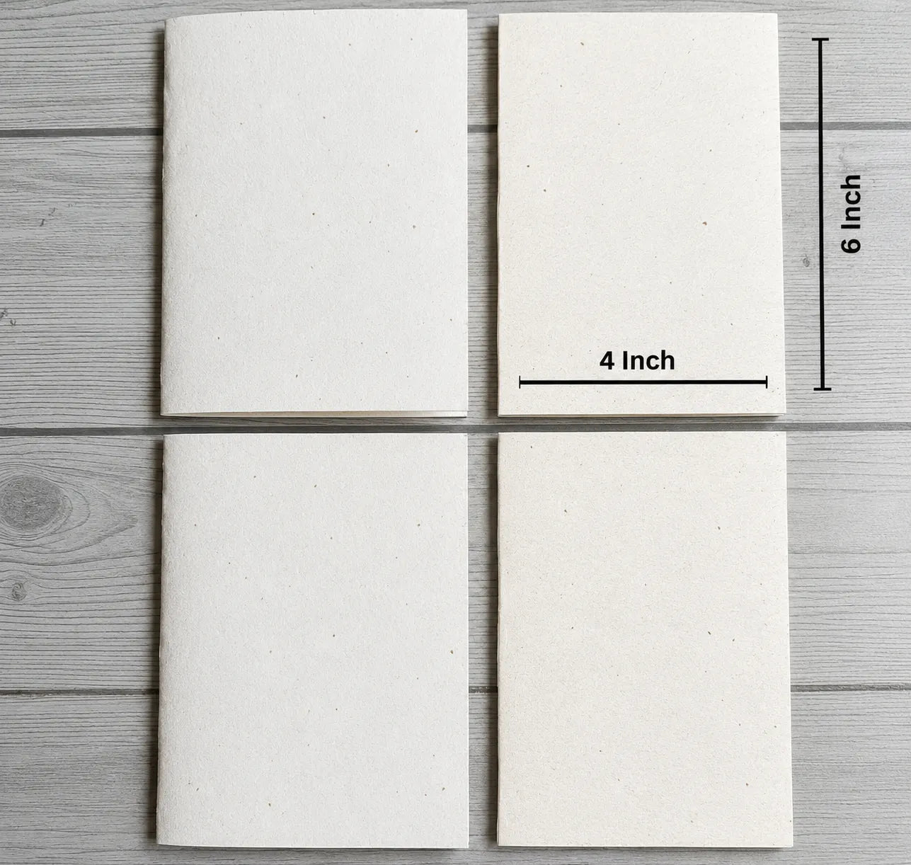 Seed Paper Set of 4 Plantable DIY Greeting Cards with Kraft Envelopes
