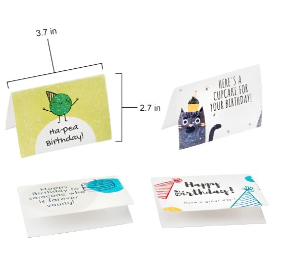 Plantable Birthday Cards – Eco Friendly Seed Paper Greeting Cards (Pack of 12 Multi Design)