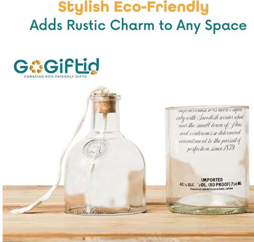 Load image into Gallery viewer, Recycled Glass Bottle Planter for Succulents &amp; Indoor Plants
