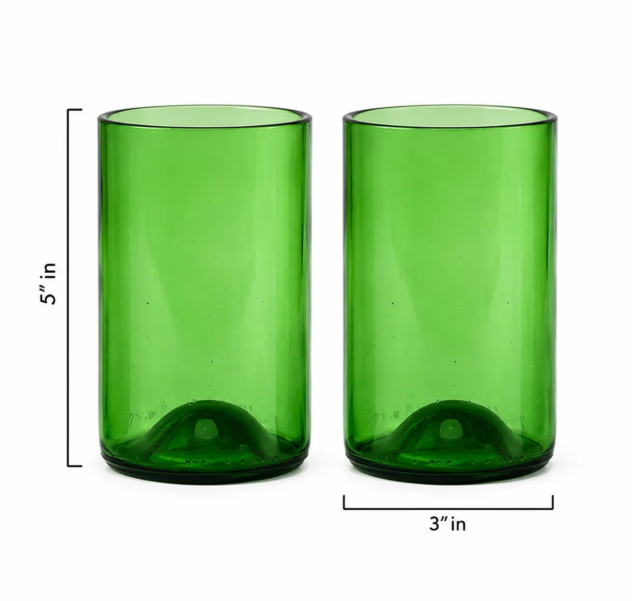 Upcycled Wine Glasses Set of 2